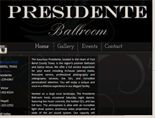 Tablet Screenshot of presidenteballroom.com